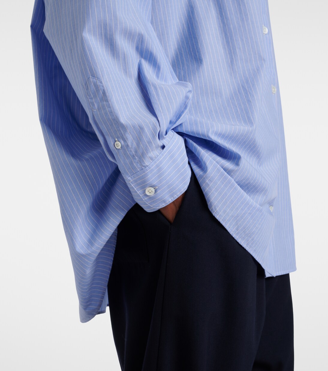 Luka striped cotton poplin shirt | The Row