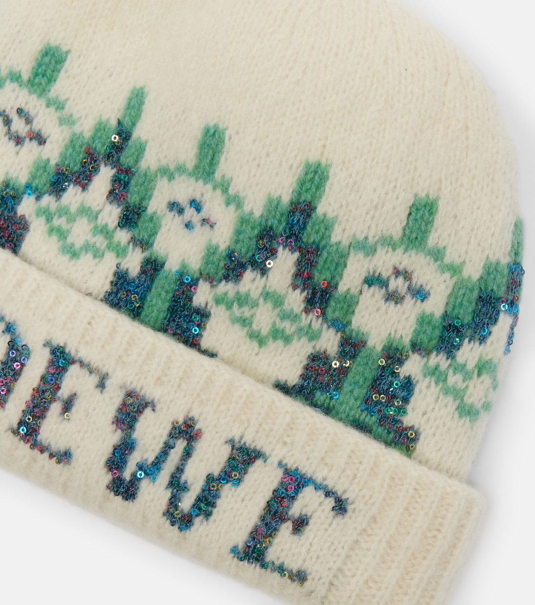 Fair Isle sequined wool-blend beanie  | Loewe