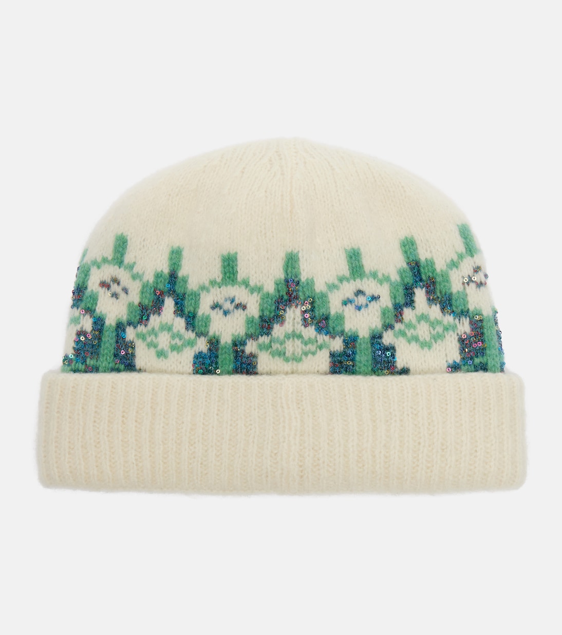 Fair Isle sequined wool-blend beanie  | Loewe