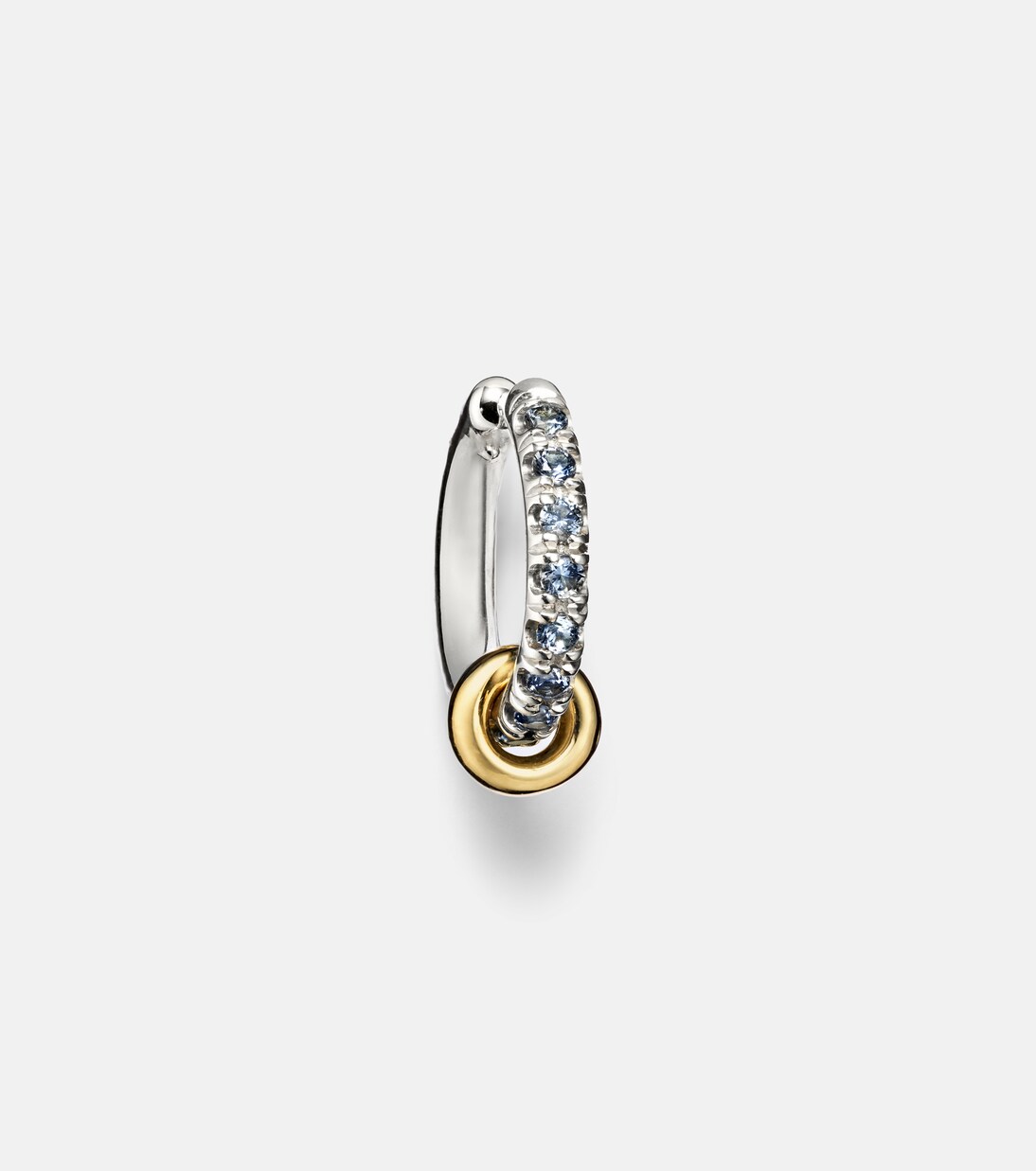 Einzelner Ear Cuff Ombré aus Sterlingsilber mit 18kt Gelbgold (750/1000) und Saphiren | Spinelli Kilcollin