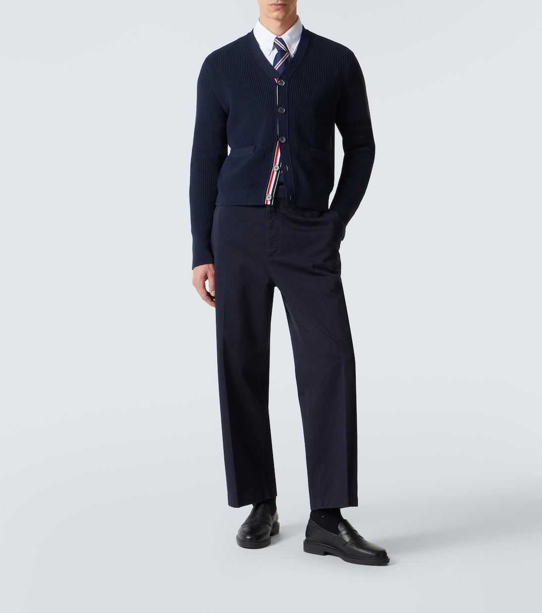 Cardigan 4-Bar aus Baumwolle | Thom Browne