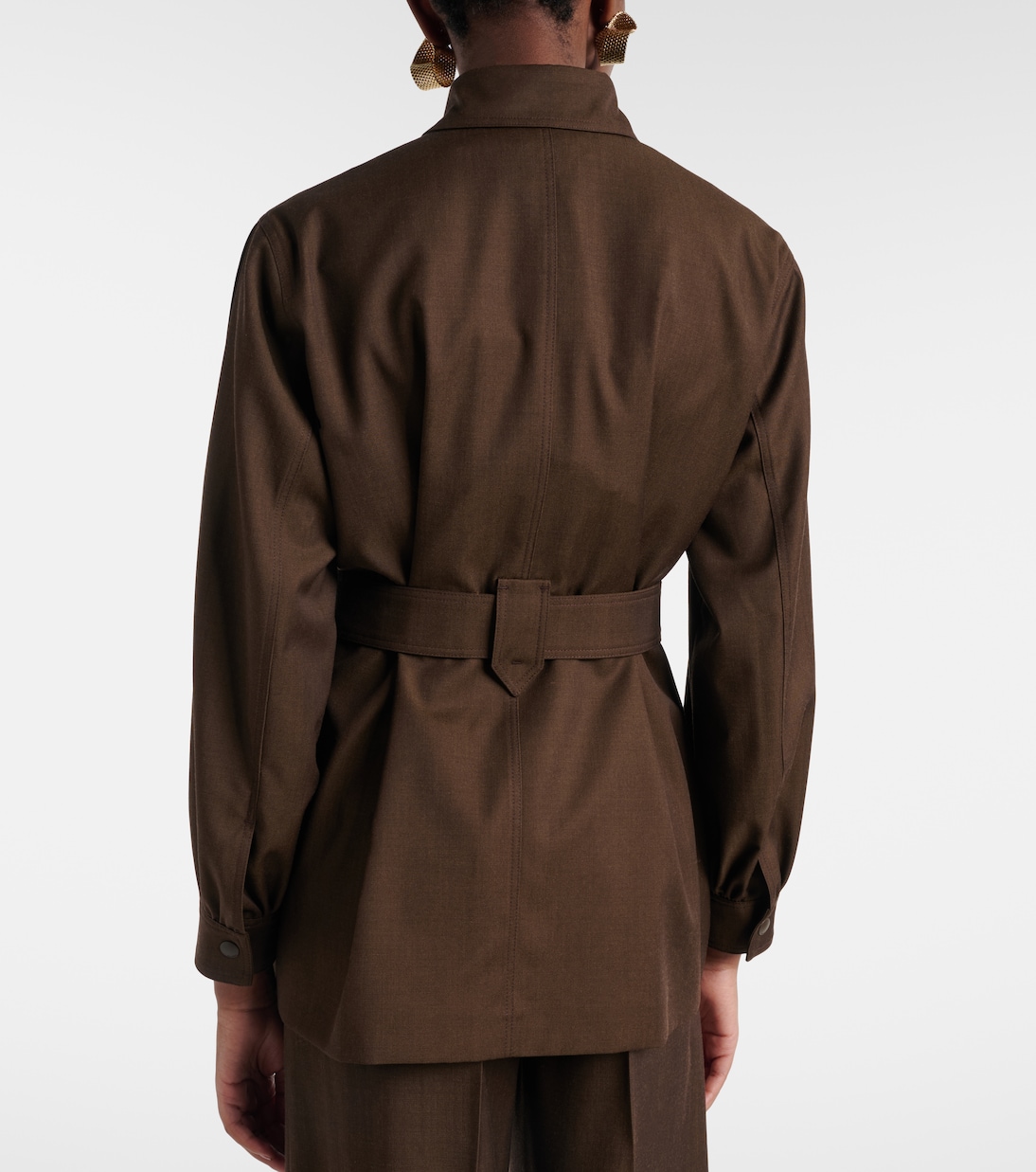 Blazer in lana vergine con cintura | Max Mara