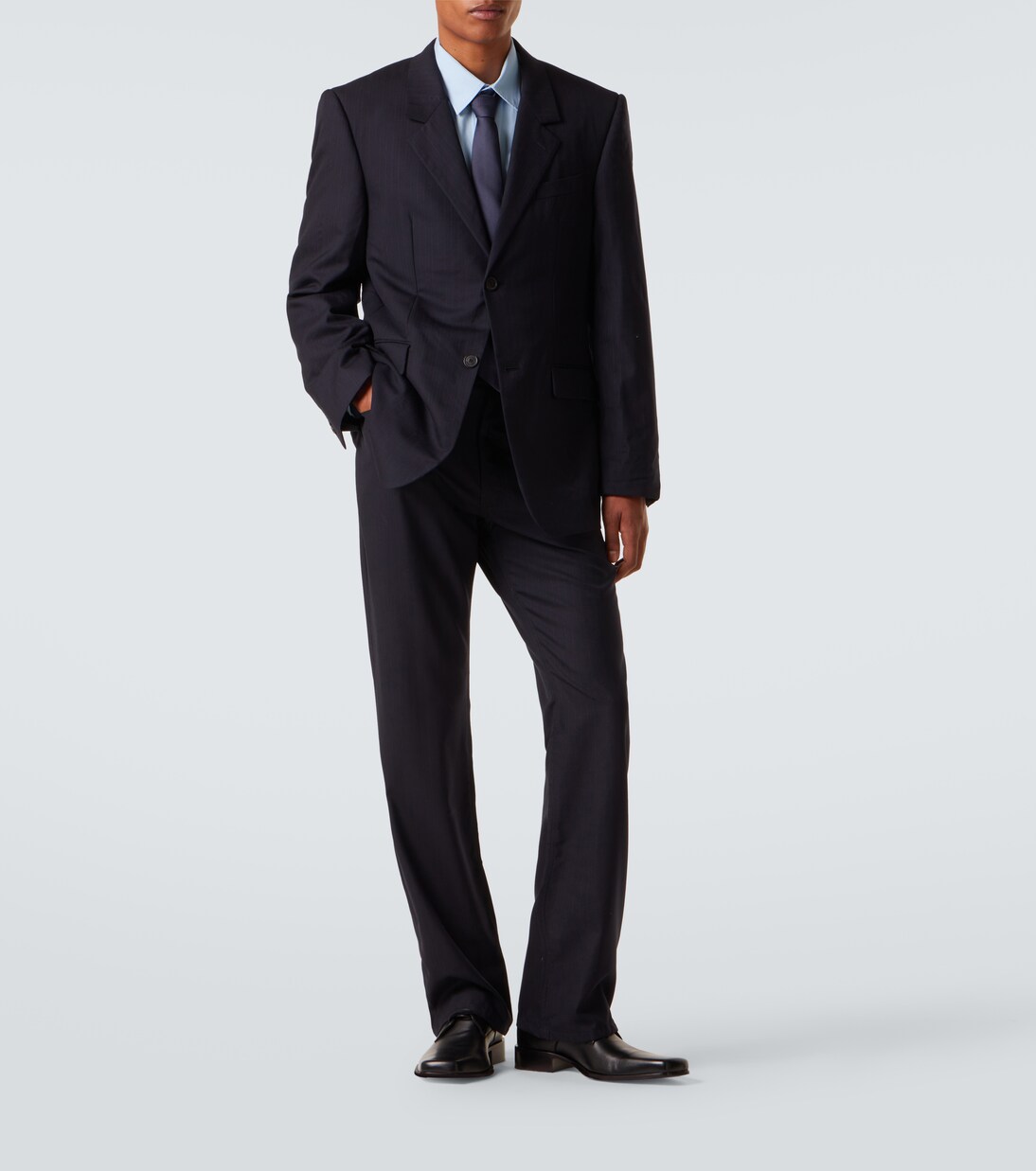 Pinstripe wool straight pants | Balenciaga