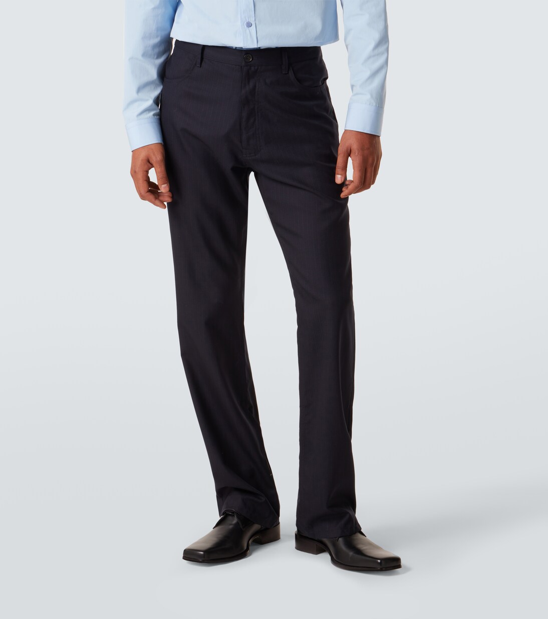 Pinstripe wool straight pants | Balenciaga