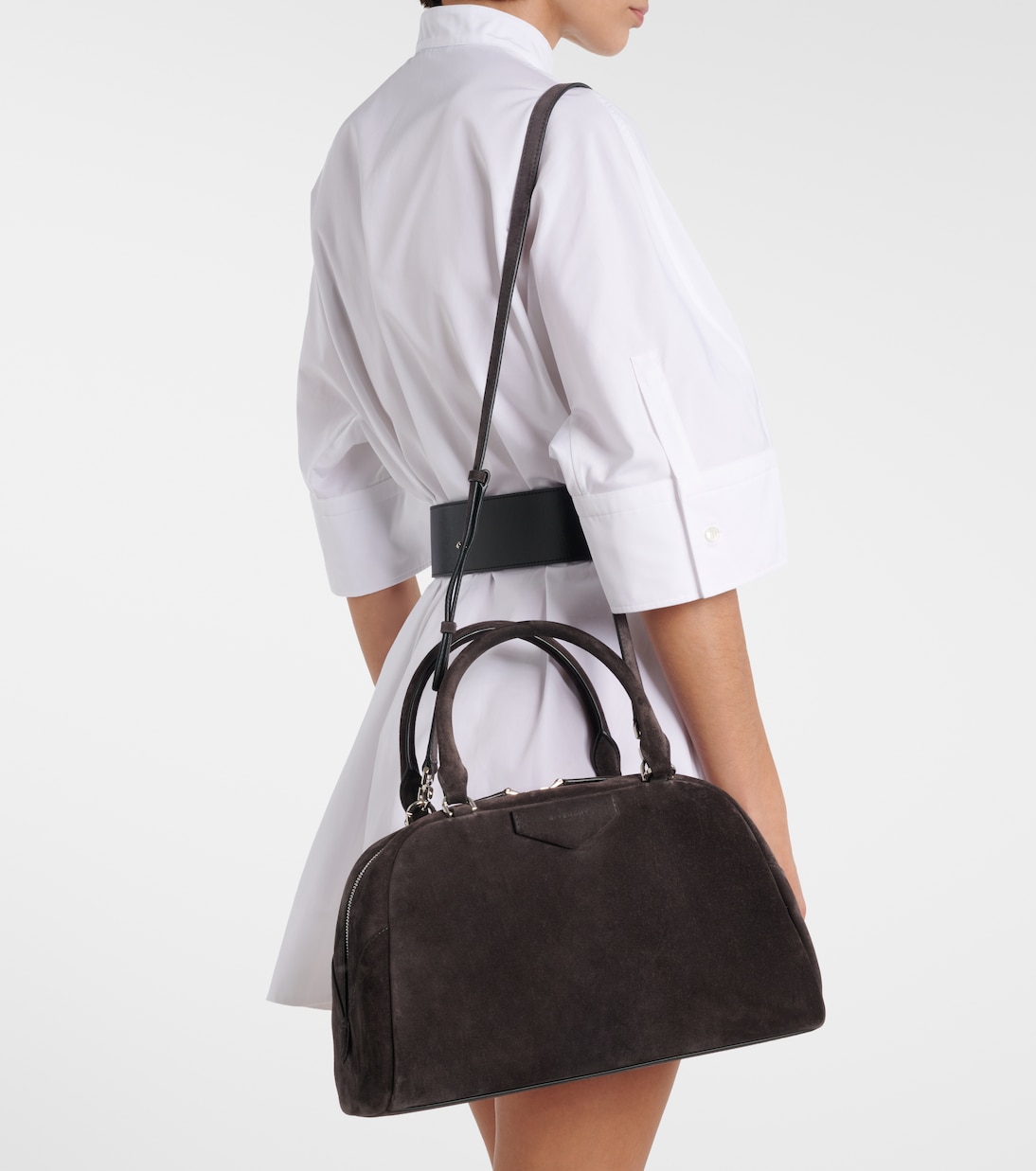Antigona East-West Medium suede tote bag | Givenchy