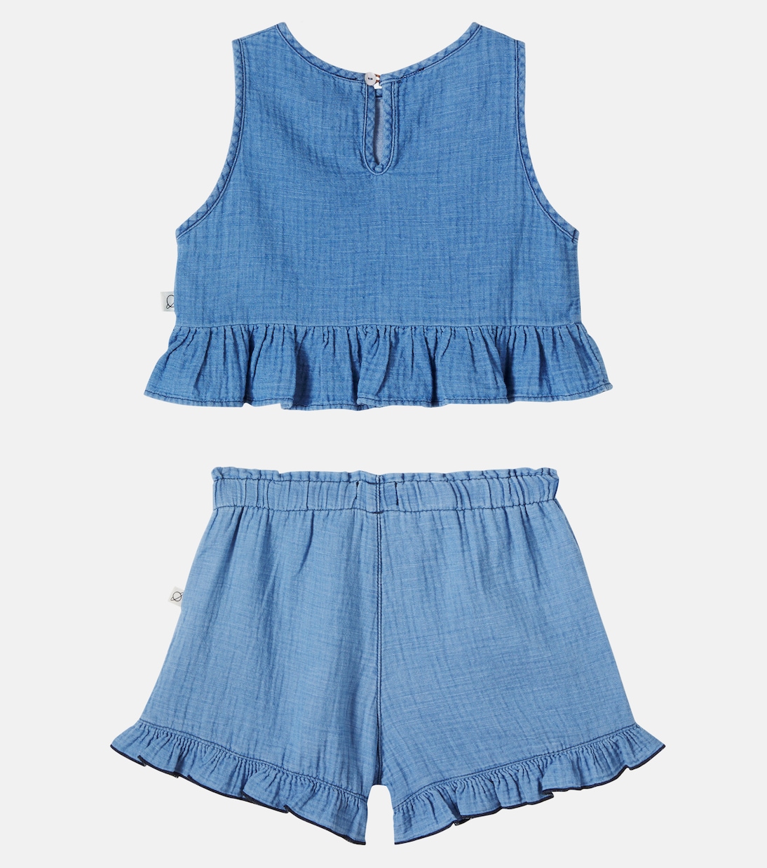 Top e shorts Blair in chambray di cotone | Cozmo
