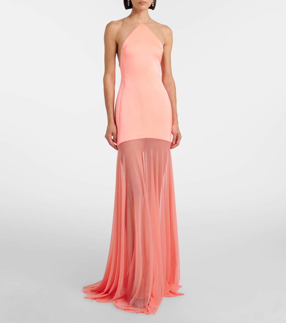 Abito lungo semitrasparente | David Koma