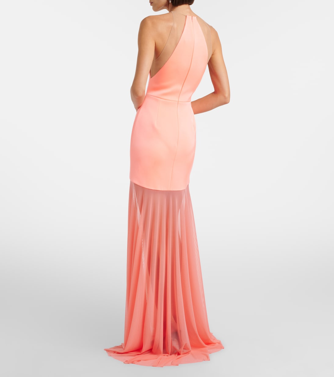 Abito lungo semitrasparente | David Koma