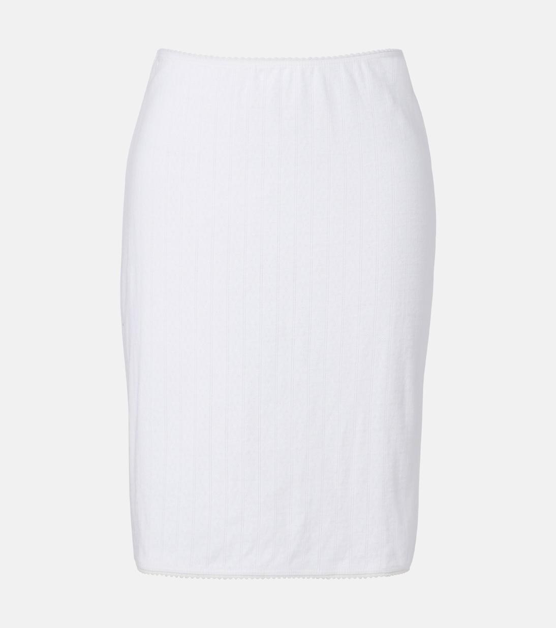 Pointelle cotton midi skirt | Leset