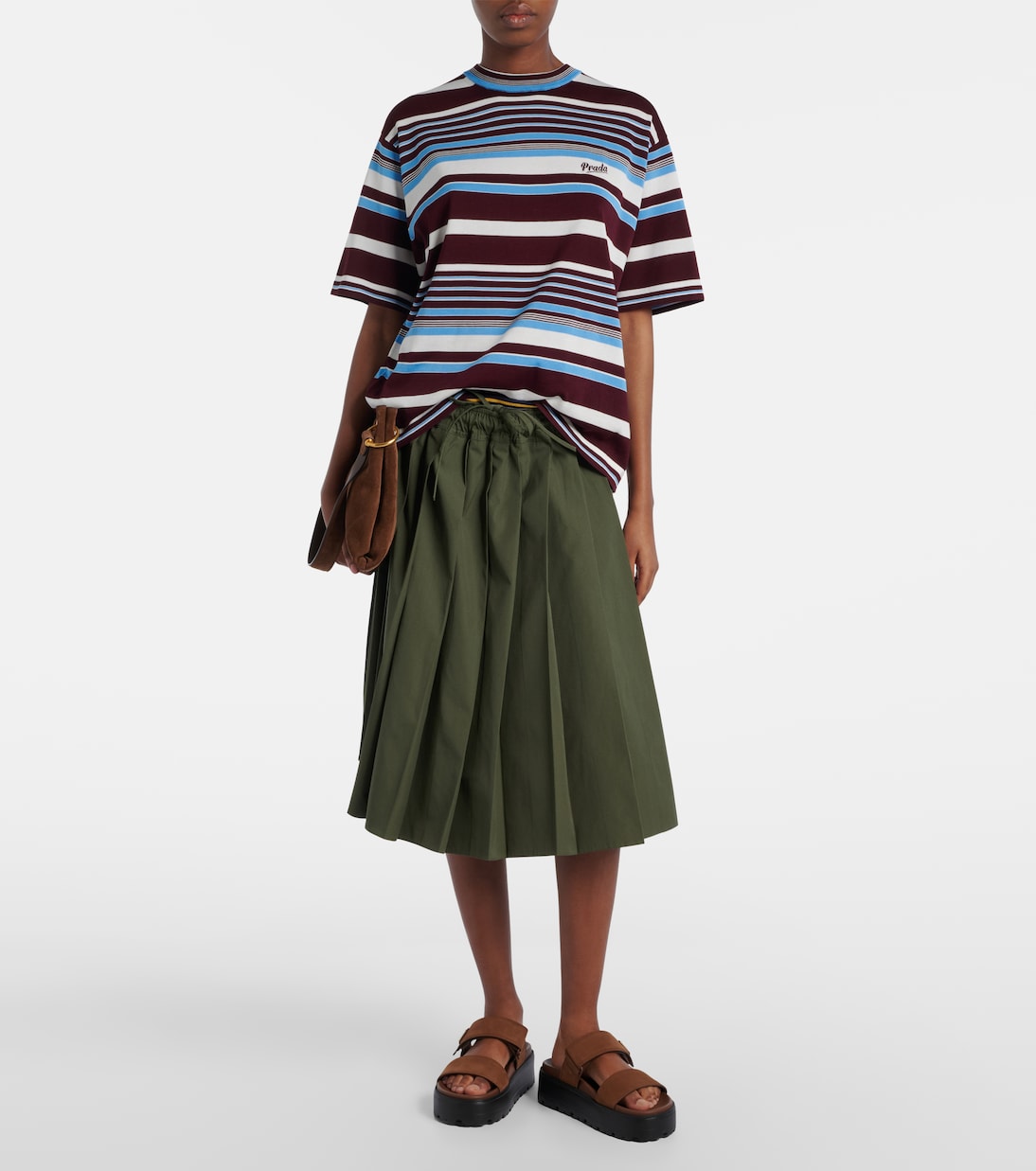 Plateausandalen aus Leder | Prada