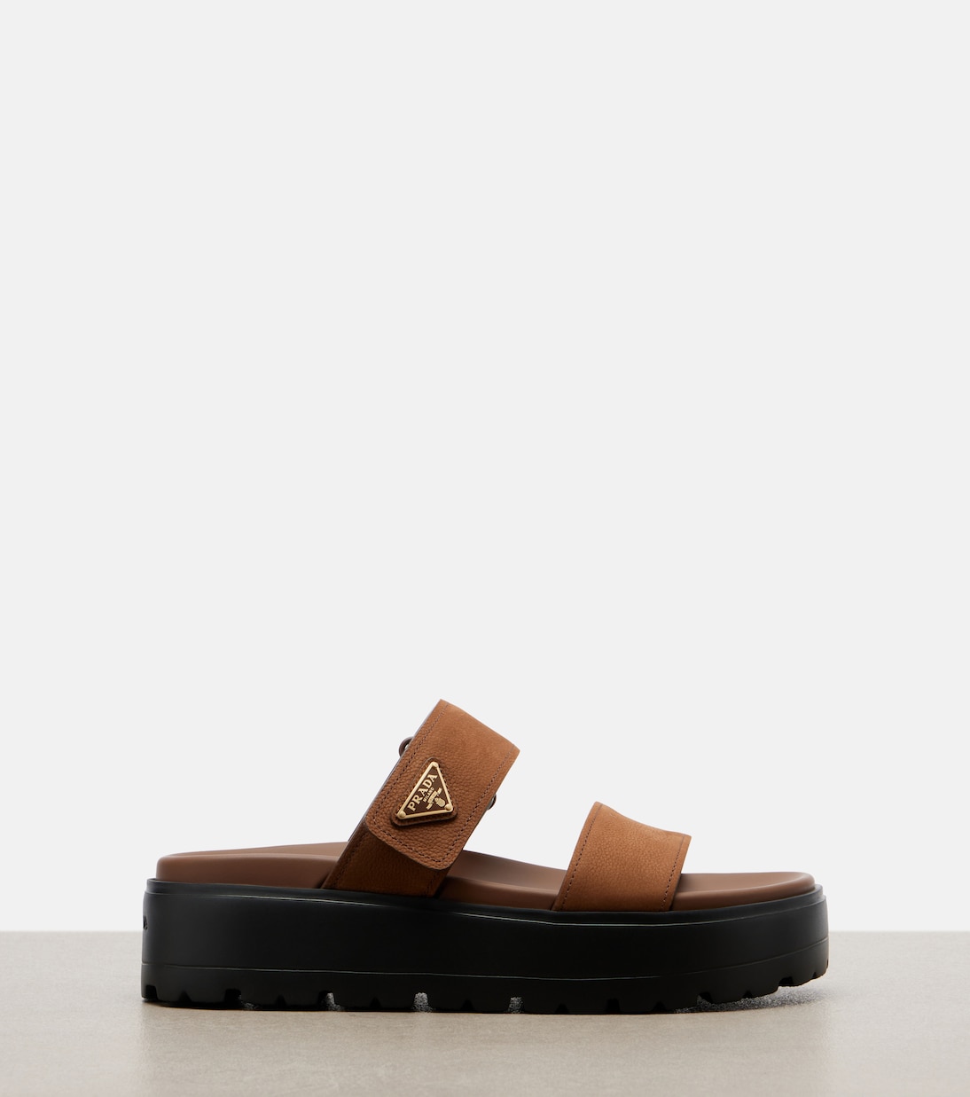 Plateausandalen aus Leder | Prada