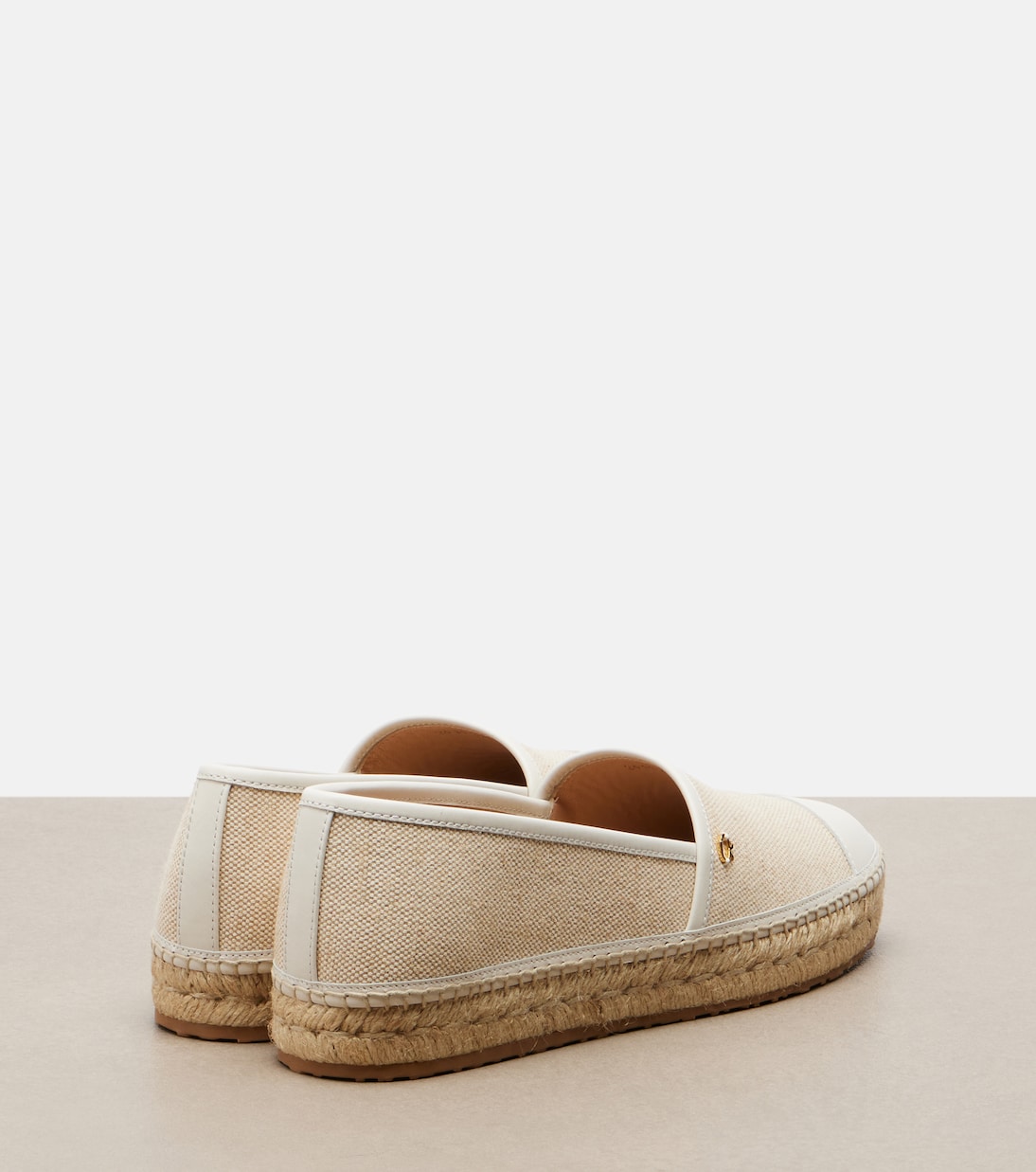 Leather-trimmed canvas espadrilles | Gianvito Rossi