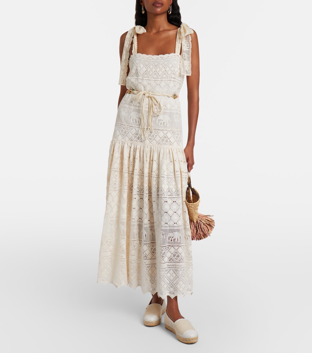 Leather-trimmed canvas espadrilles | Gianvito Rossi