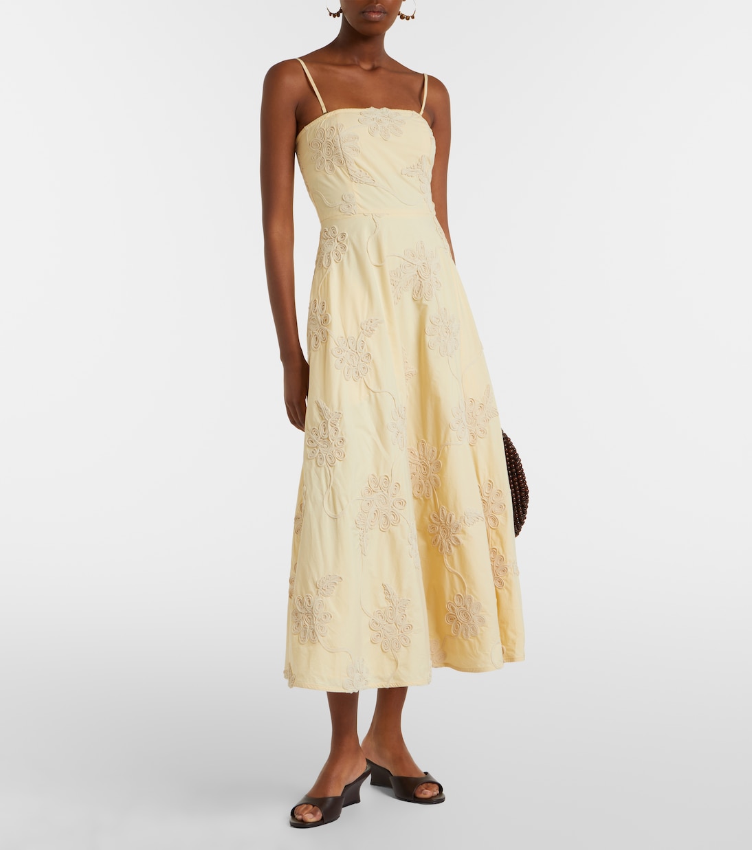 Embroidered cotton midi dress | Rotate