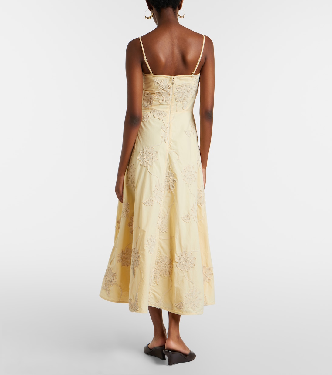 Embroidered cotton midi dress | Rotate