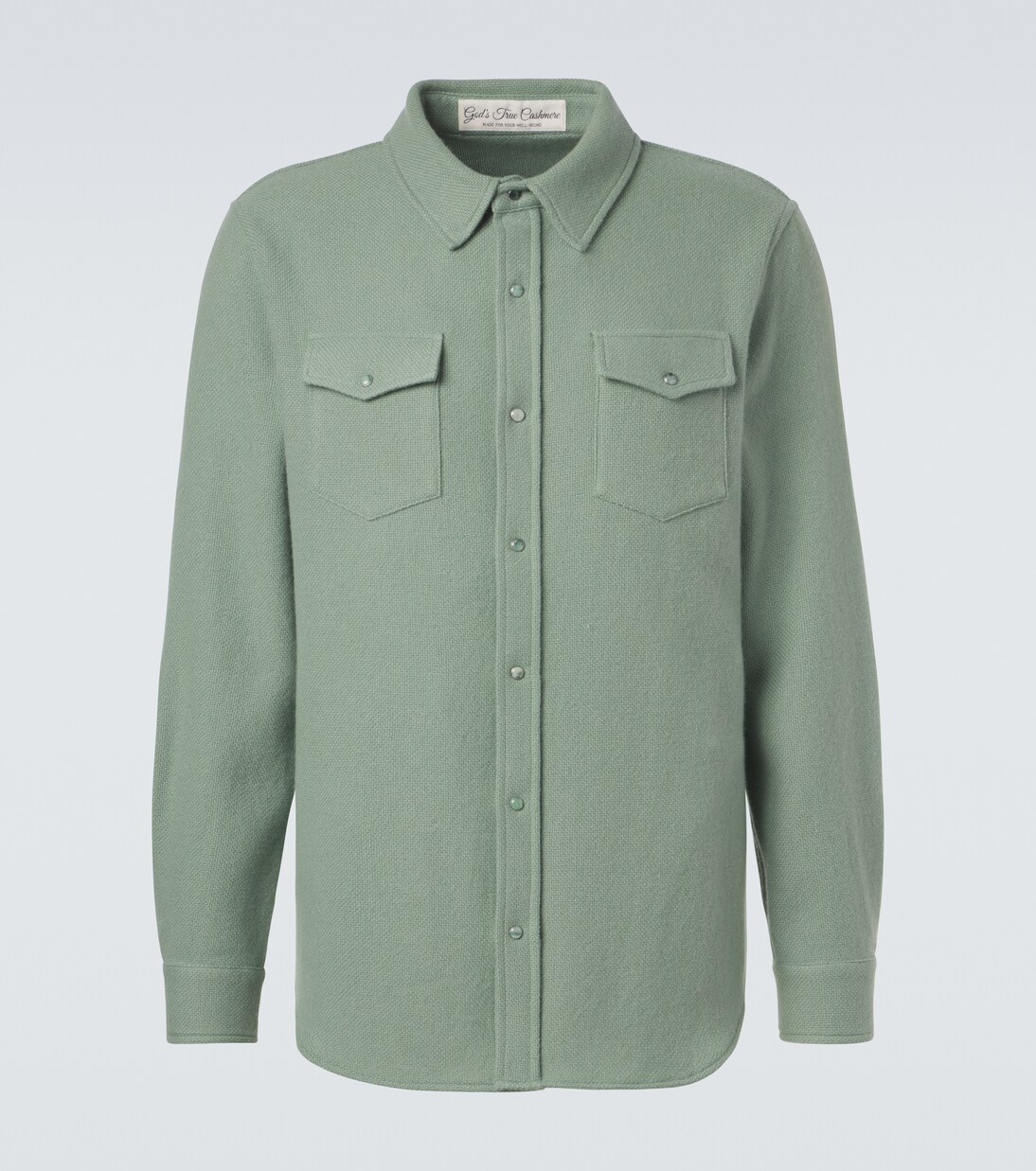 Cashmere shirt with emeralds | God's True Cashmere