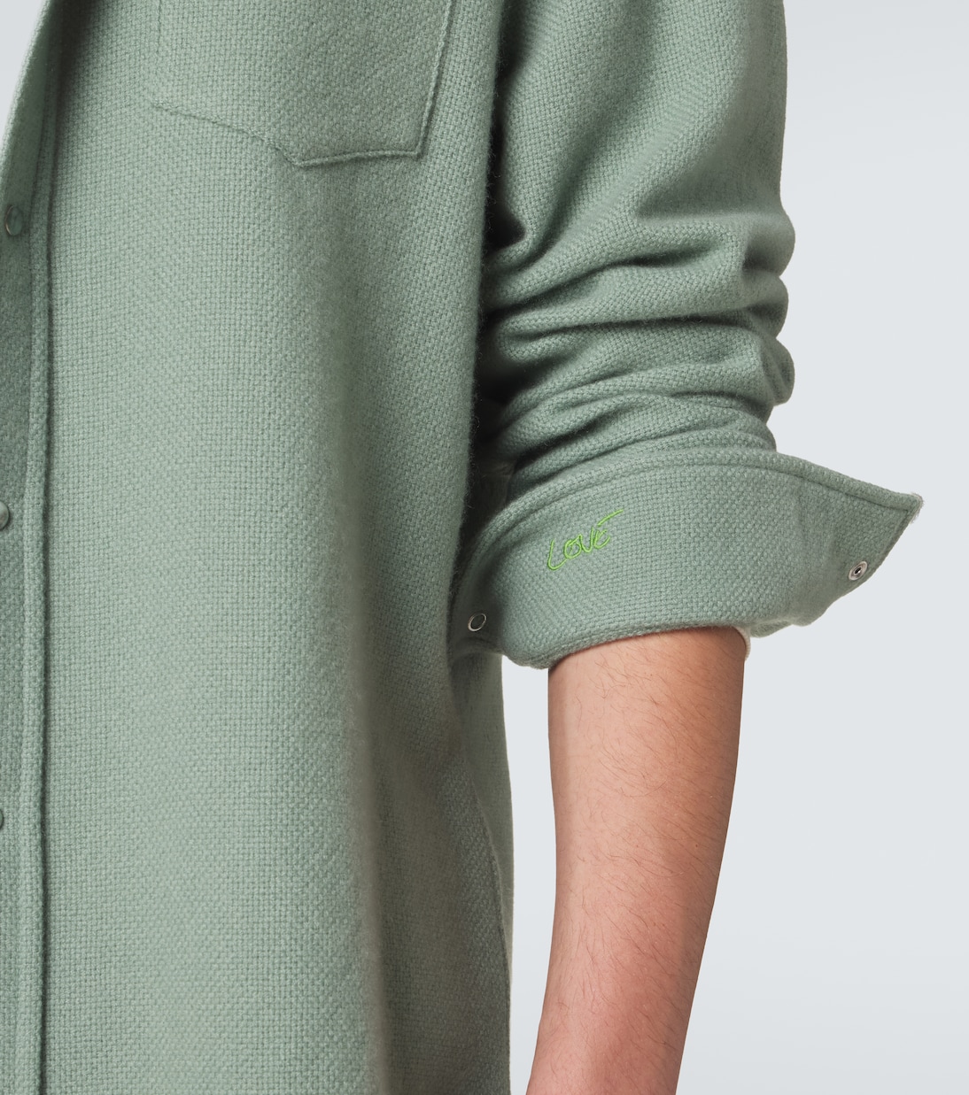 Cashmere shirt with emeralds | God's True Cashmere