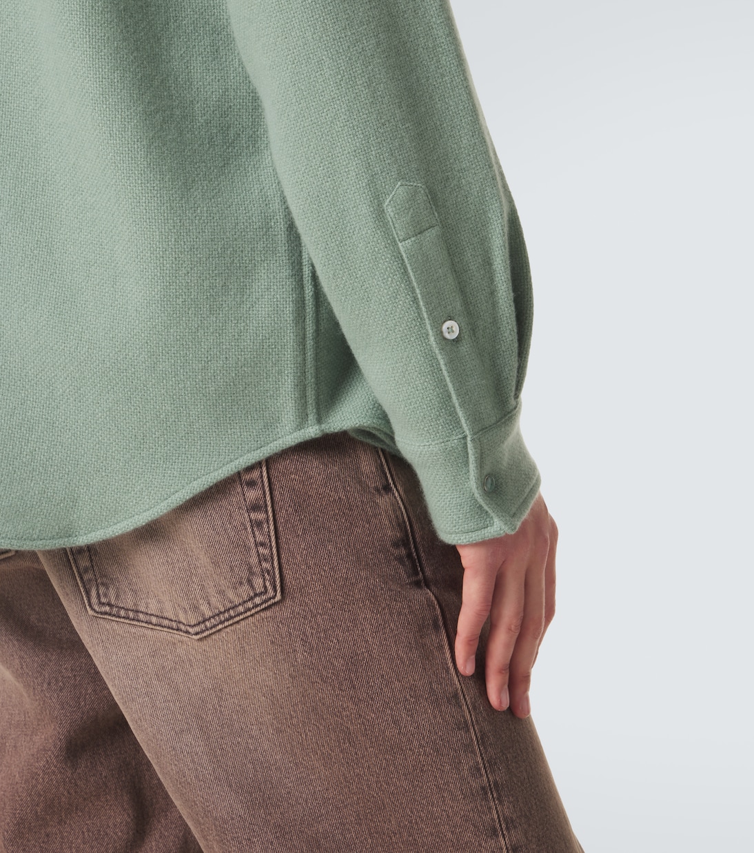 Cashmere shirt with emeralds | God's True Cashmere