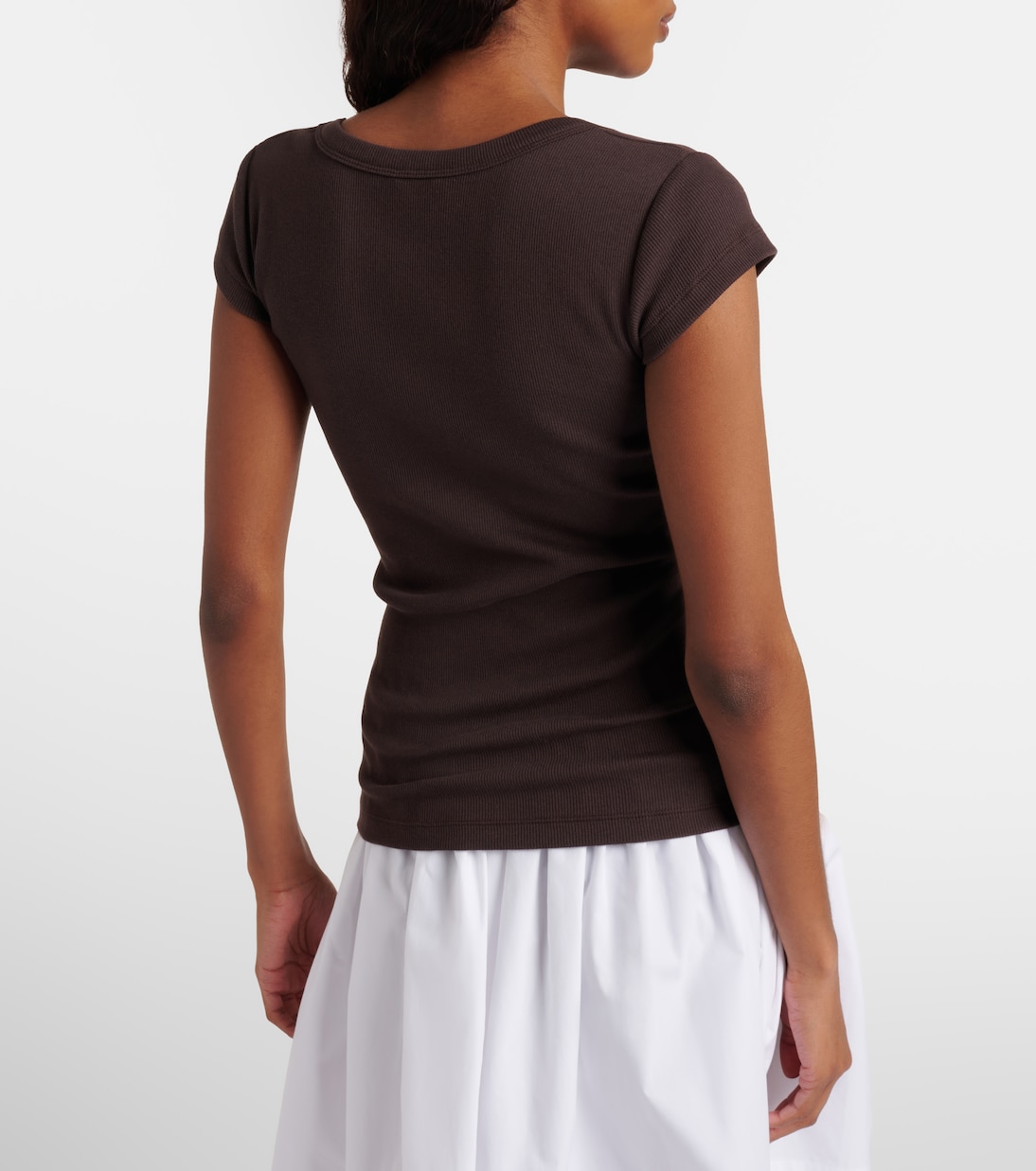 Saba ribbed-knit cotton-blend T-shirt | Joseph