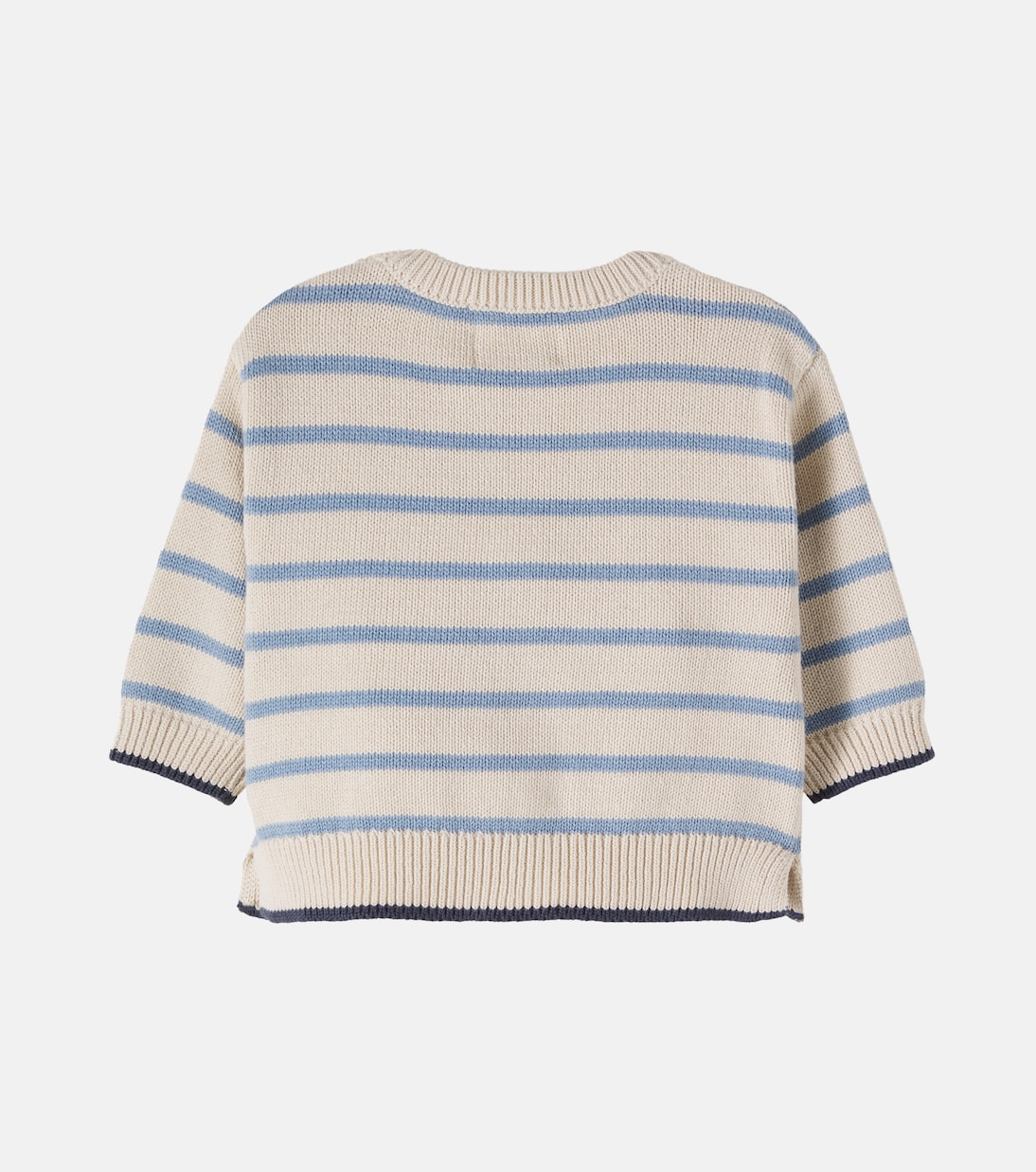 Baby Morgan striped cotton sweater | Wheat