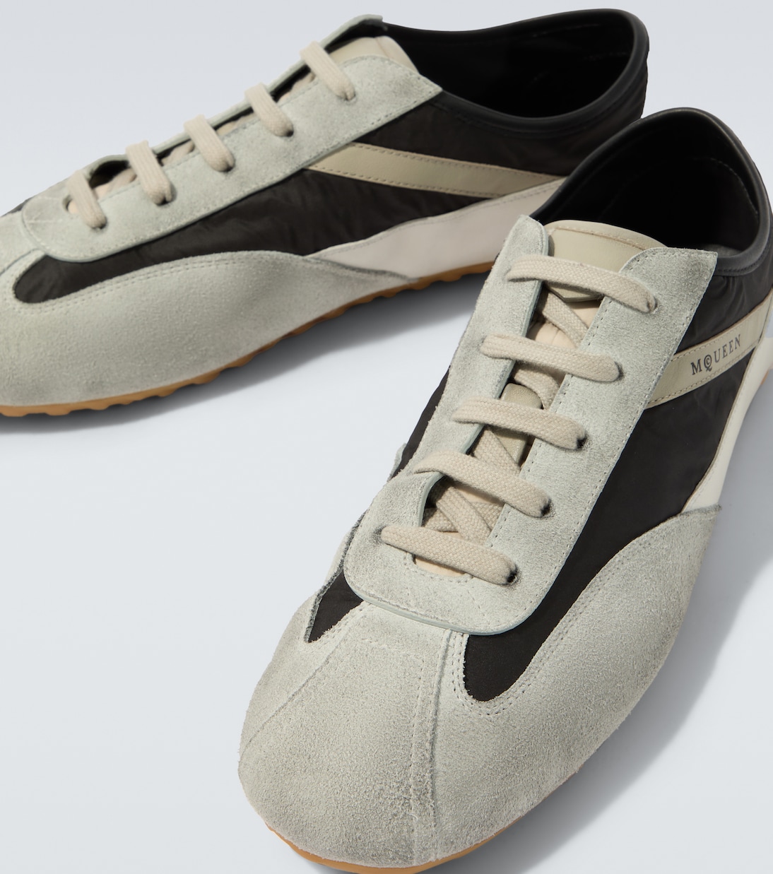 Boxe suede-trimmed sneakers | McQueen