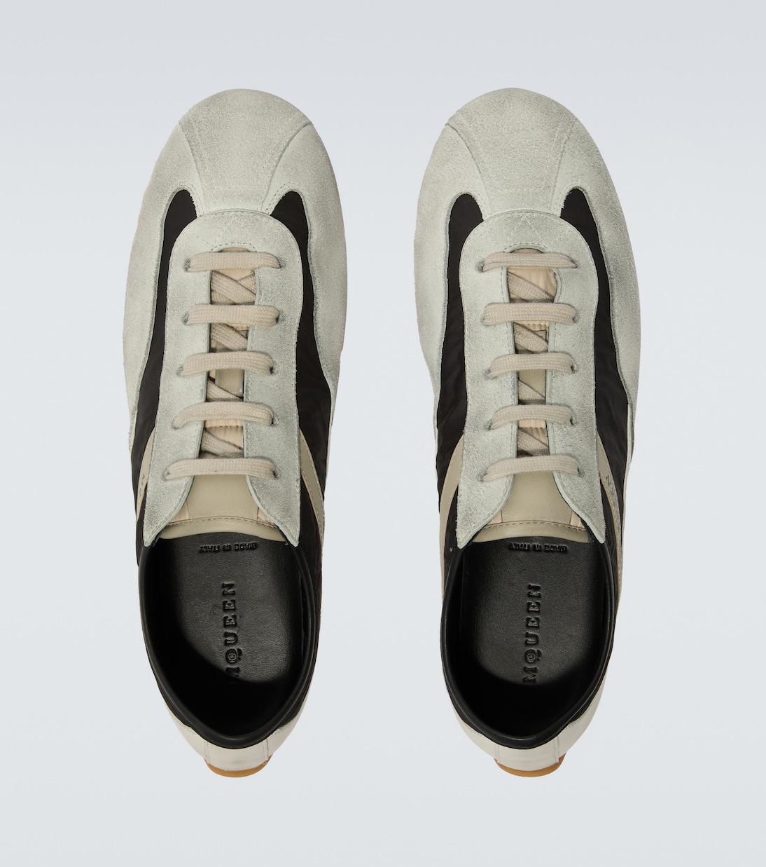 Boxe suede-trimmed sneakers | McQueen