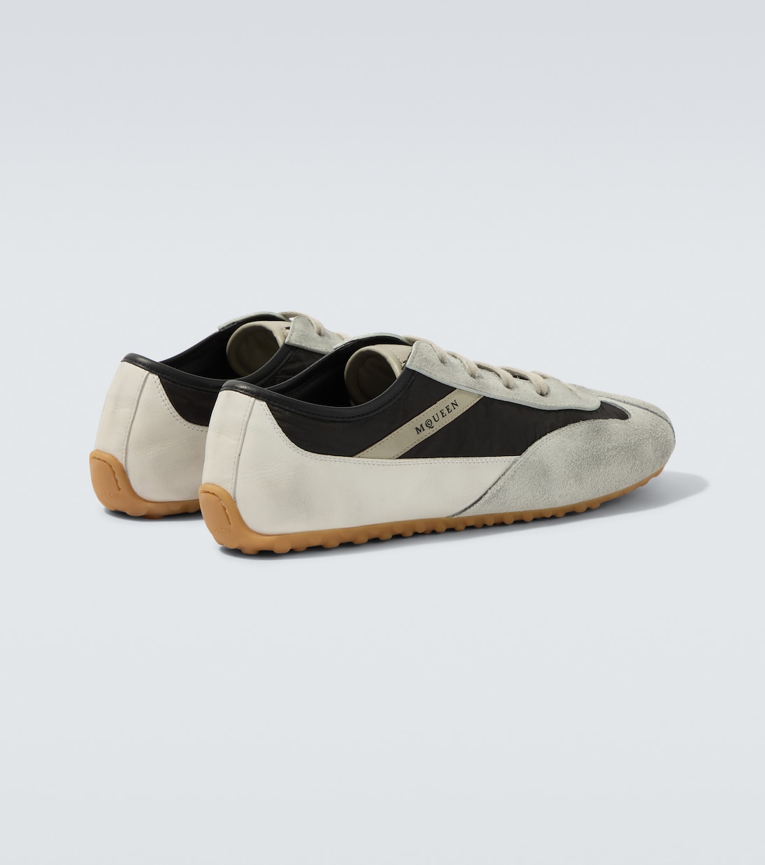 Boxe suede-trimmed sneakers | McQueen