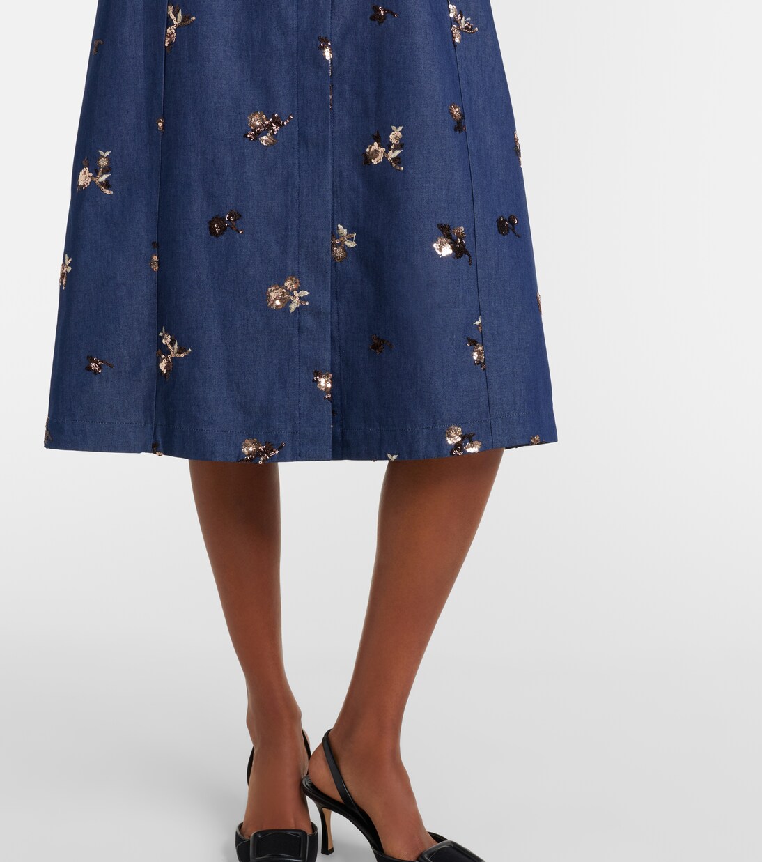 Verziertes Hemdblusenkleid Kieran aus Denim | Altuzarra