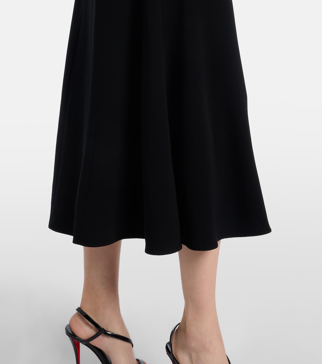 Robe midi en crêpe à appliqué floral | Roland Mouret