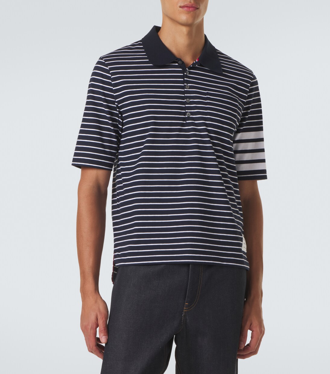 4-Bar striped cotton polo shirt | Thom Browne