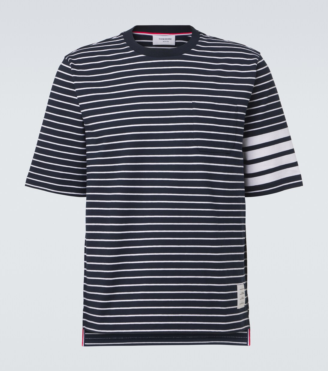 4-Bar striped cotton T-shirt | Thom Browne