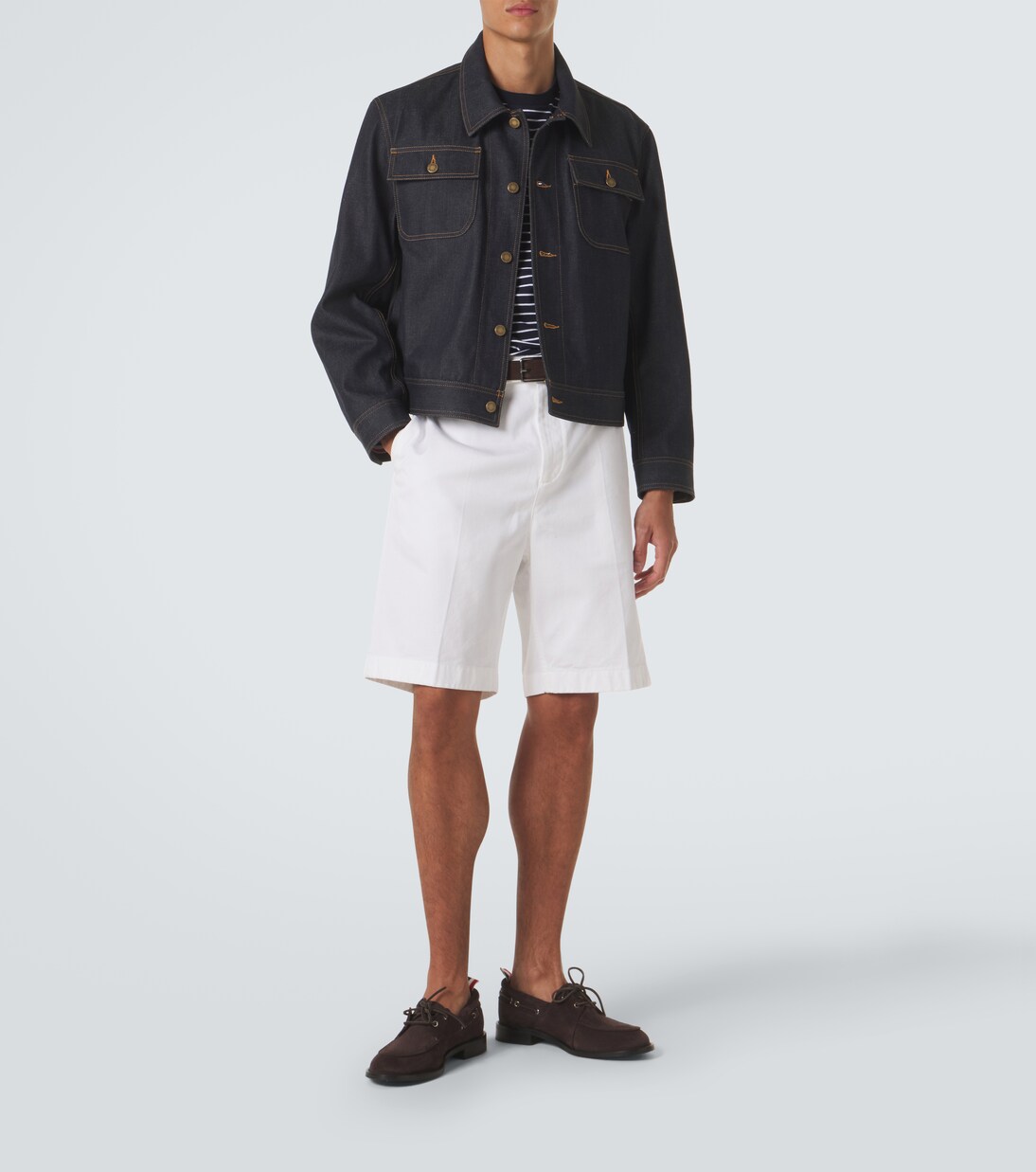 4-Bar striped cotton T-shirt | Thom Browne