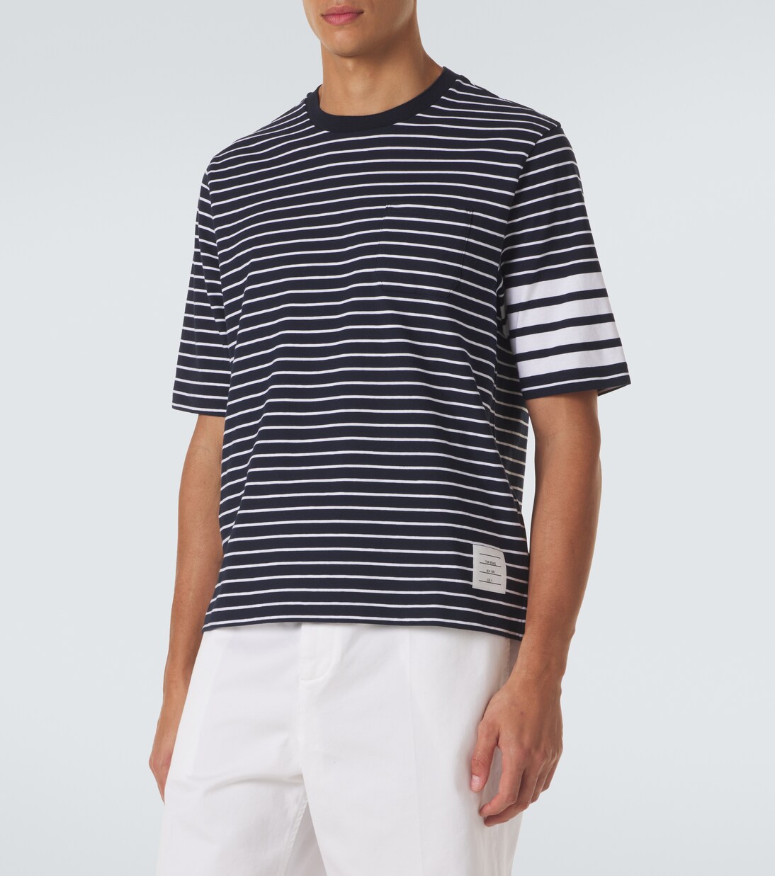 4-Bar striped cotton T-shirt | Thom Browne