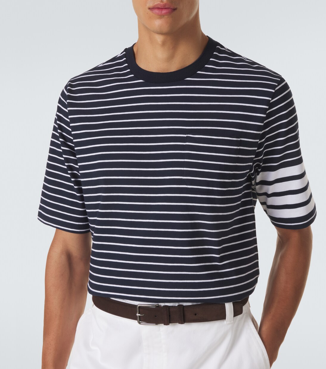 4-Bar striped cotton T-shirt | Thom Browne