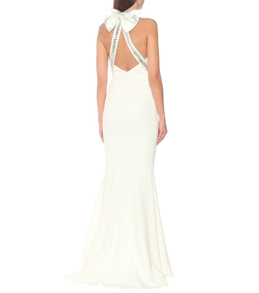 Bridal Verzierte Robe Shenice aus Crêpe | Safiyaa