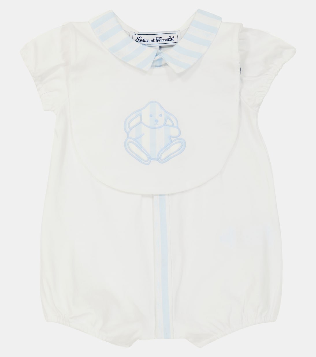Baby set of cotton romper and bib | Tartine et Chocolat