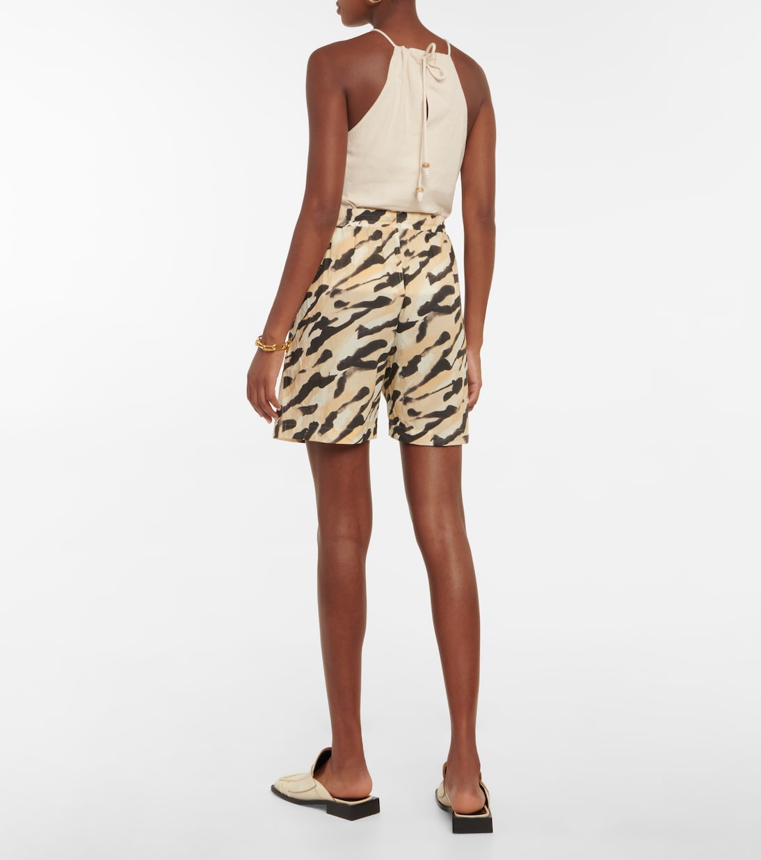 Bedruckte High-Rise Shorts | Nanushka