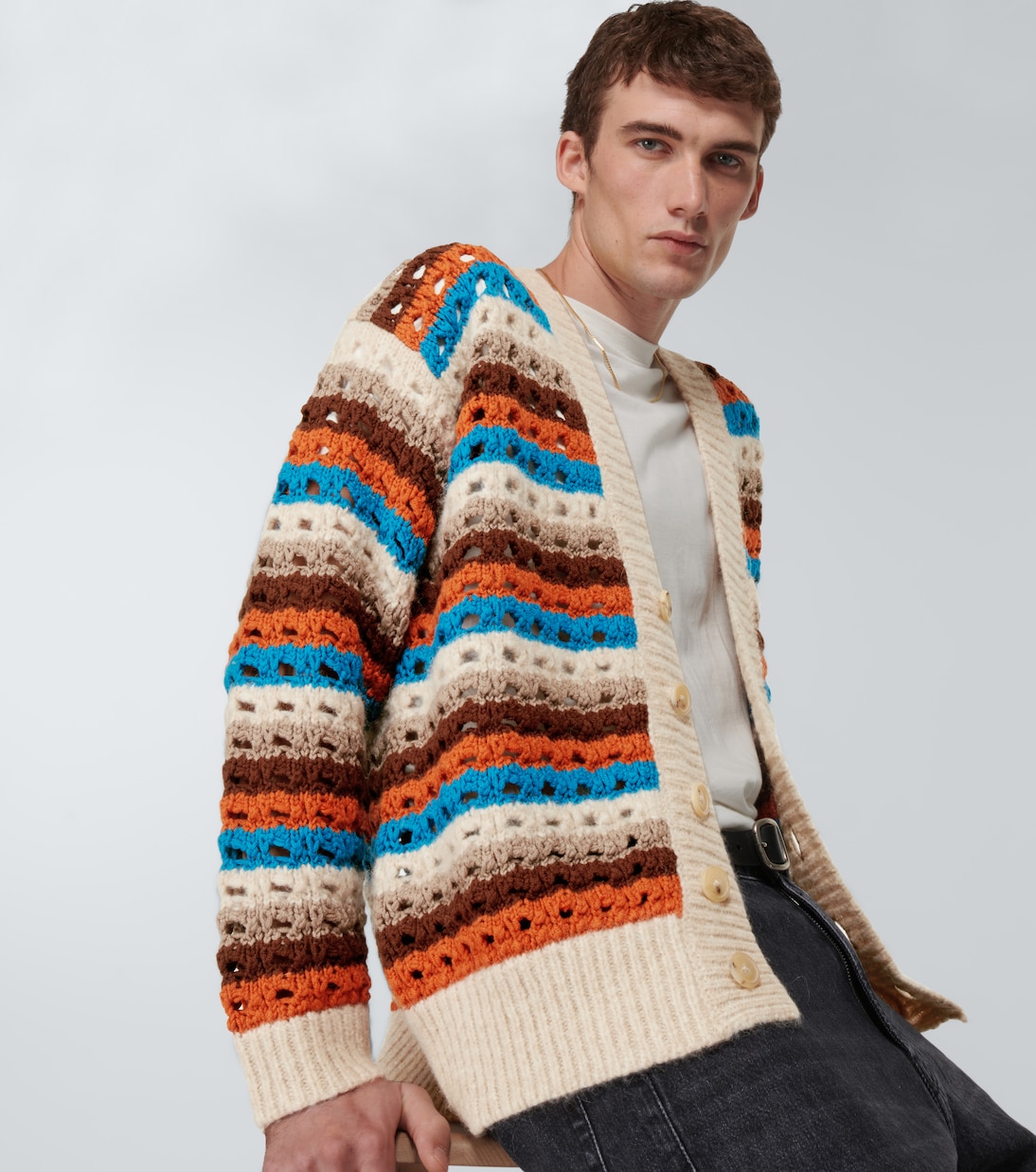 Dancing Light crocheted wool-blend cardigan | Alanui