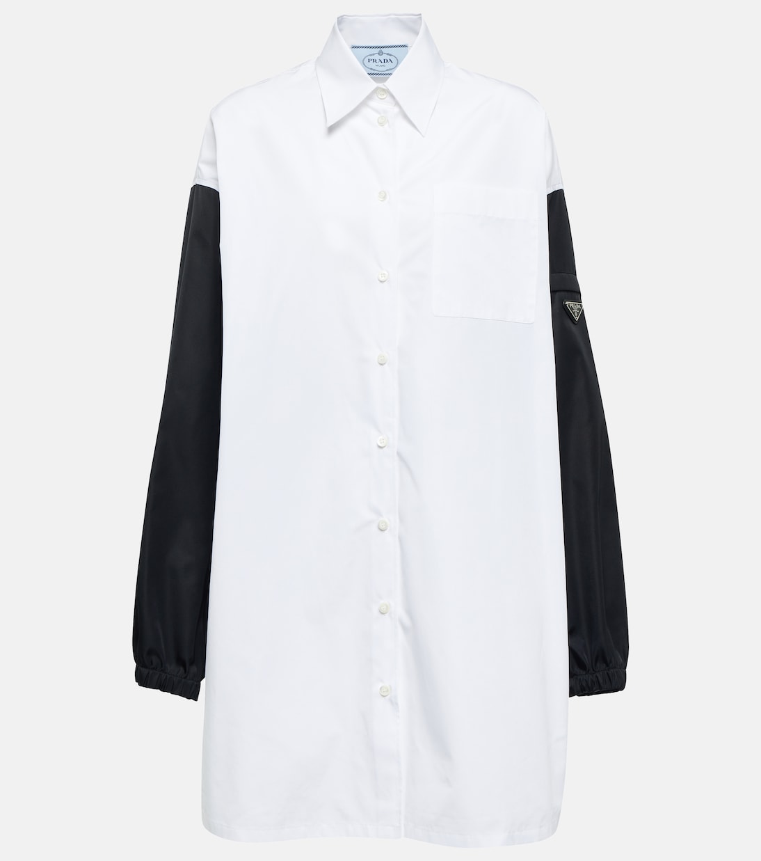 Poplin and gabardine shirt | Prada