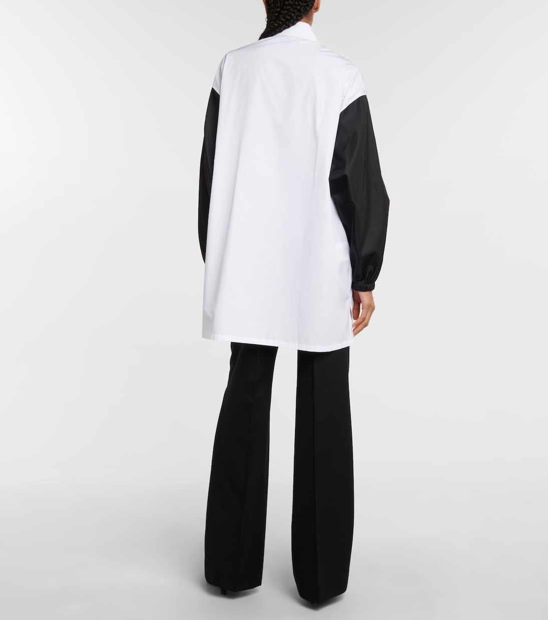 Poplin and gabardine shirt | Prada