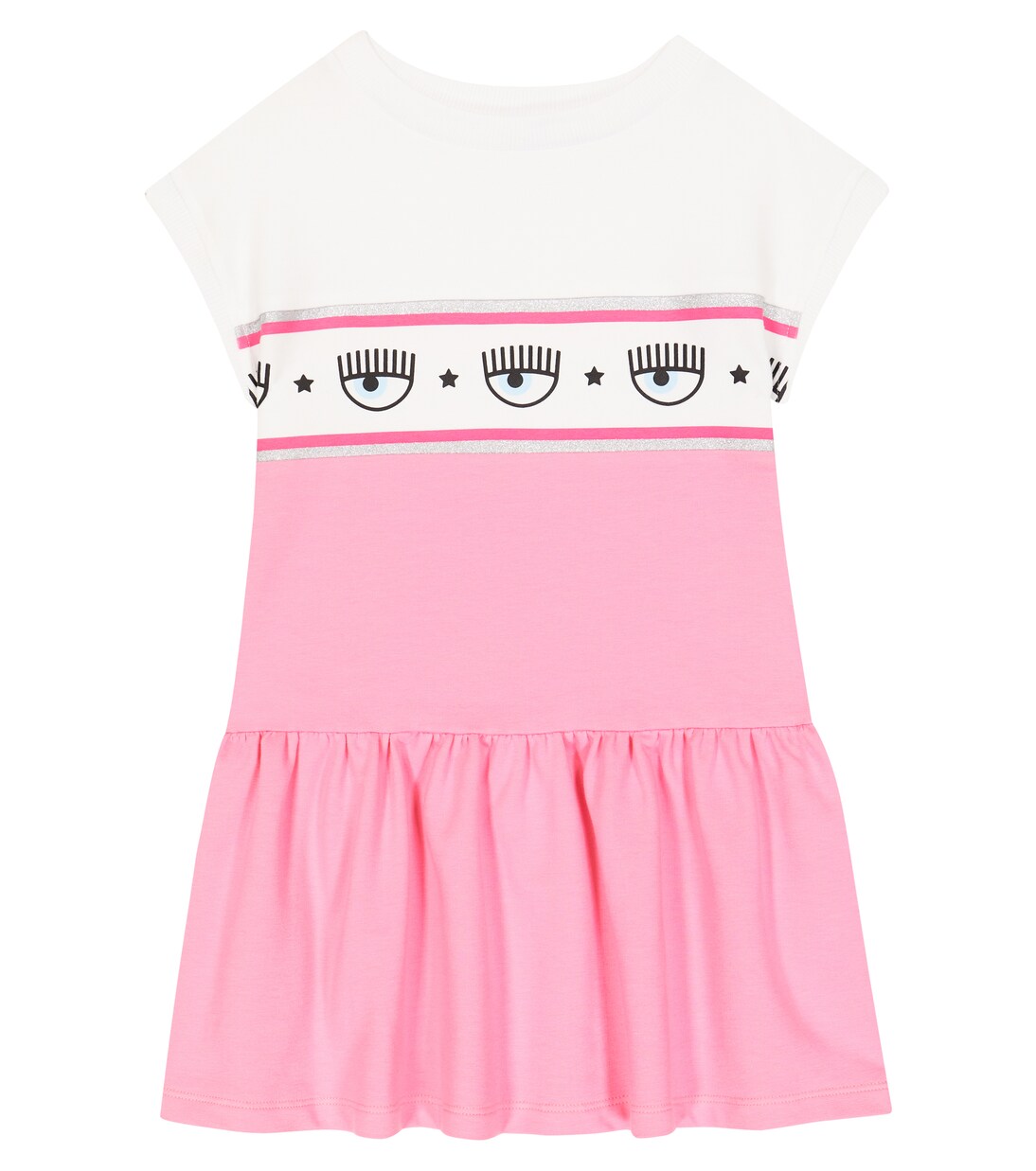 x Chiara Ferragni eye-motif dress | Monnalisa