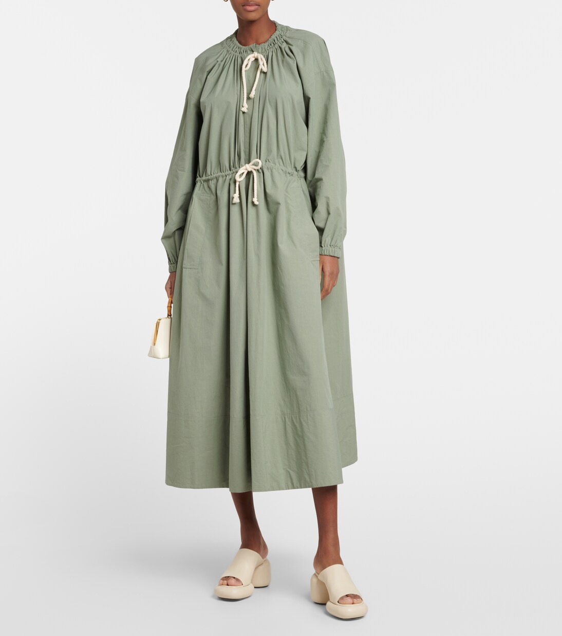 Robe midi en coton | Jil Sander