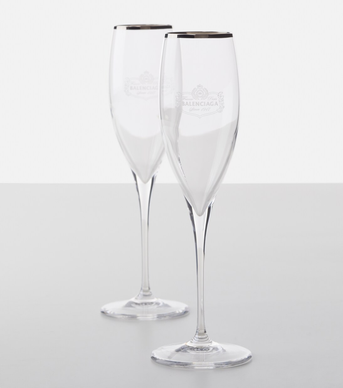 Set of two champagne flute glasses | Balenciaga