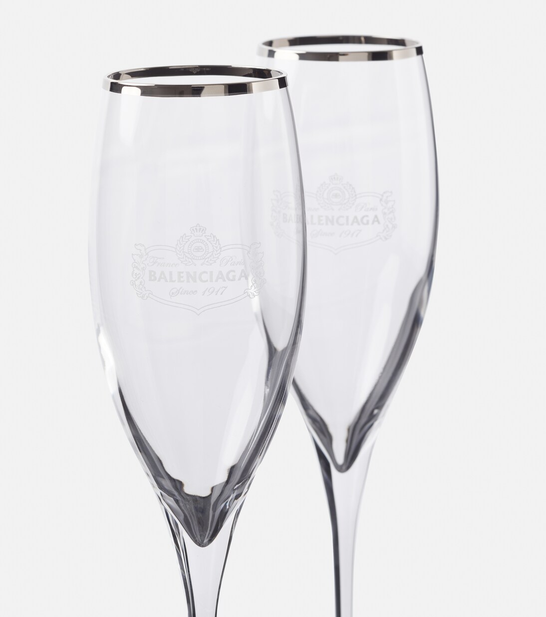 Set of two champagne flute glasses | Balenciaga
