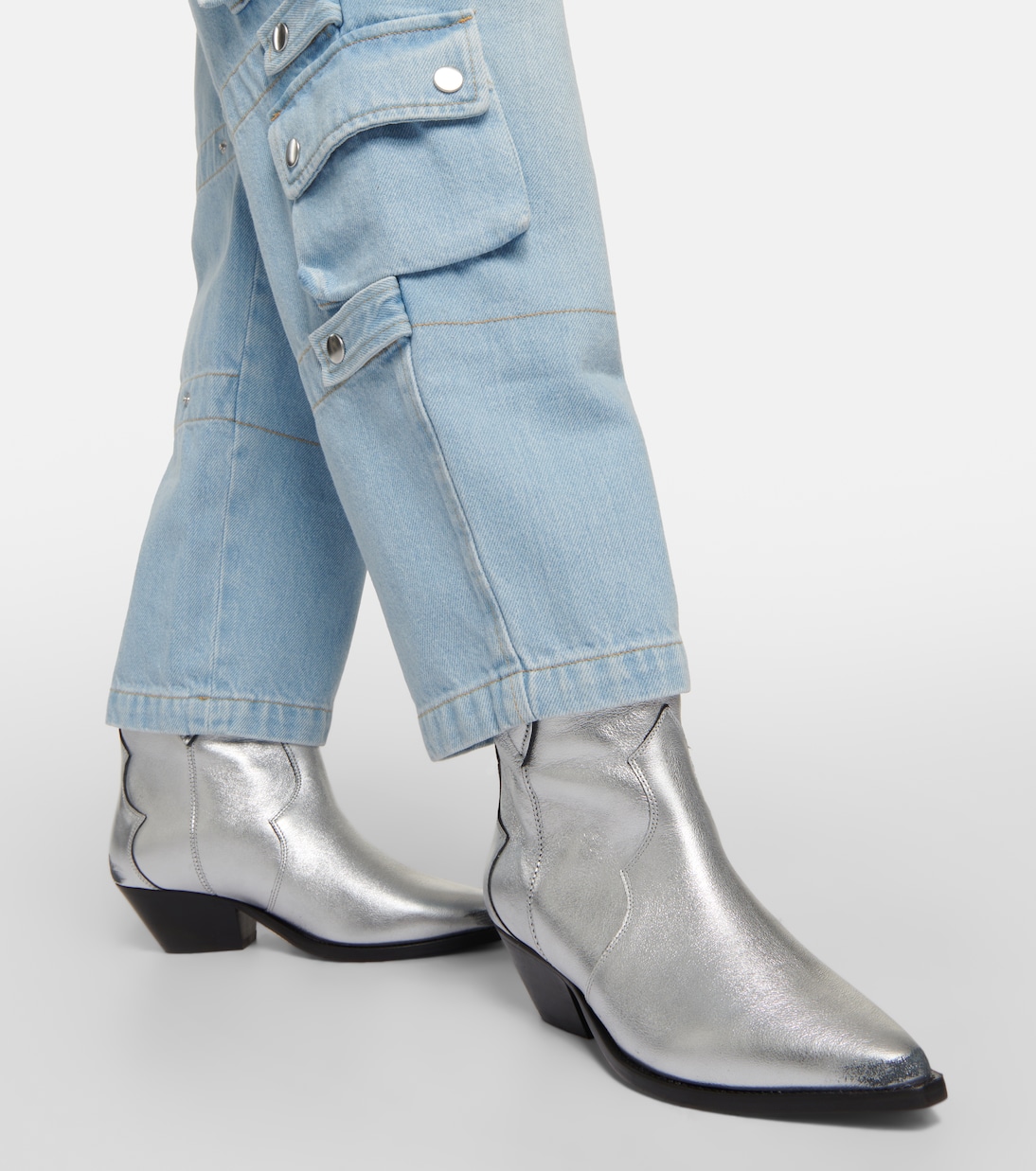 Dewina metallic leather ankle boots | Isabel Marant