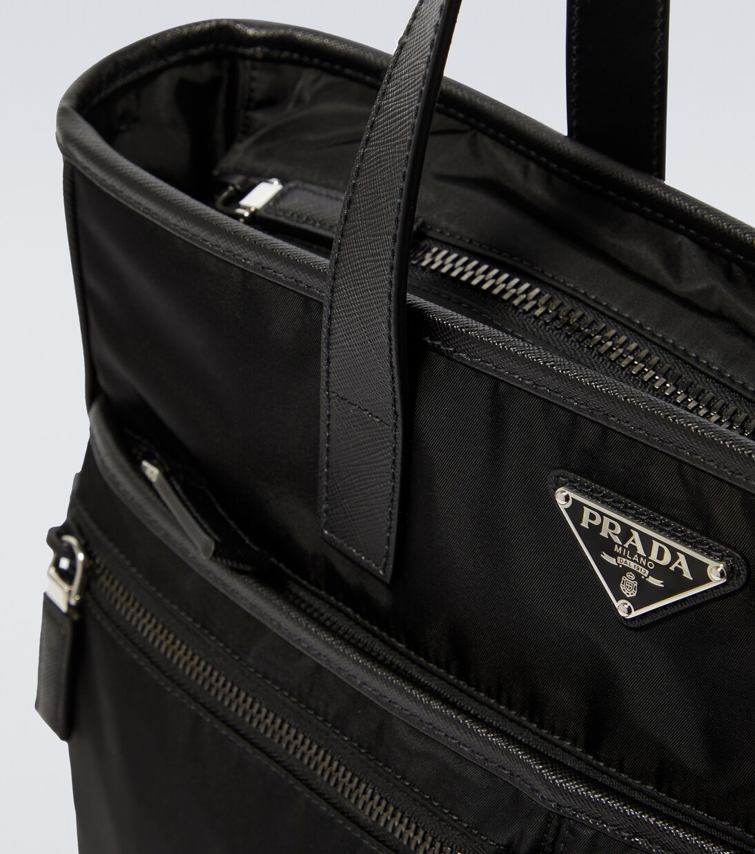 Tote Bag aus Re-Nylon mit Leder | Prada