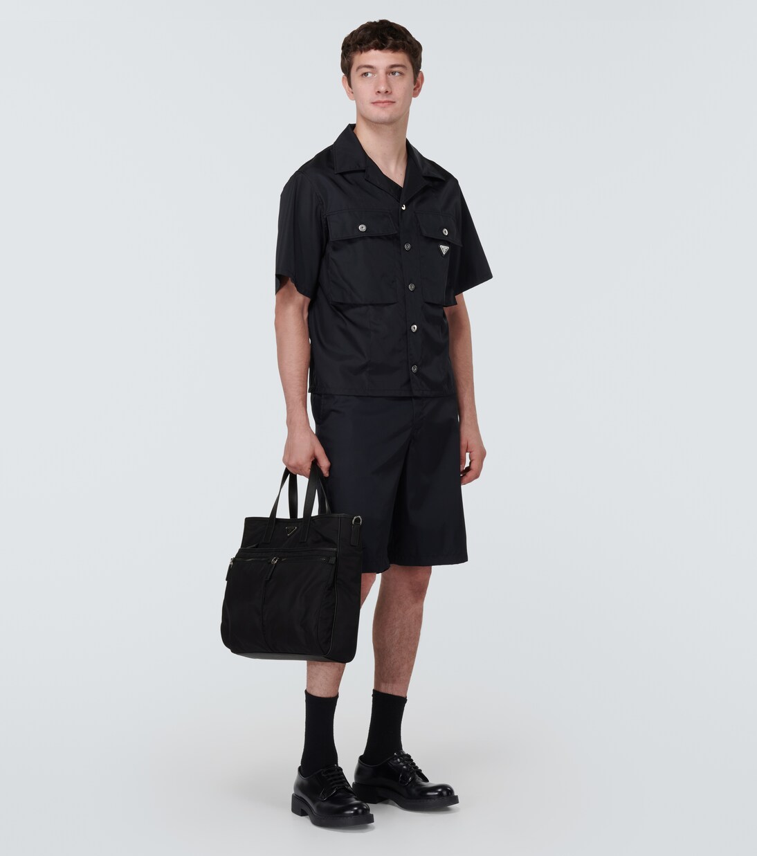 Tote Bag aus Re-Nylon mit Leder | Prada