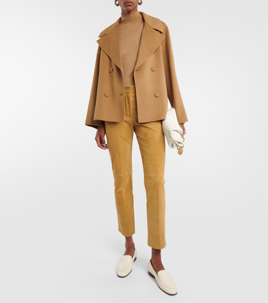 Cropped-Hose Coleman aus Veloursleder | Joseph