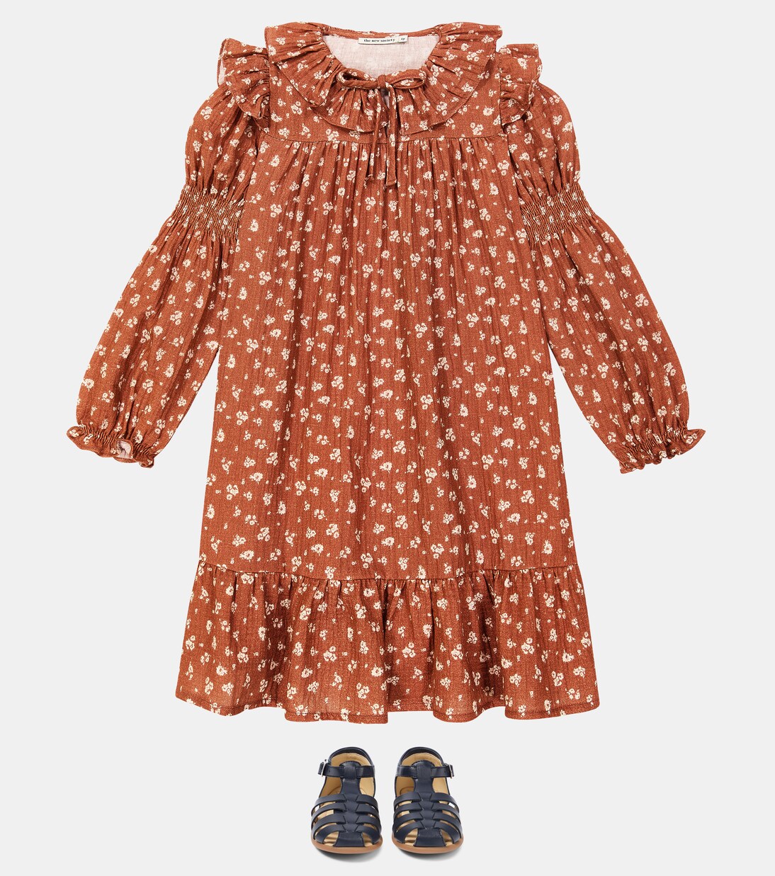 Barbara ruffled floral cotton dress | The New Society