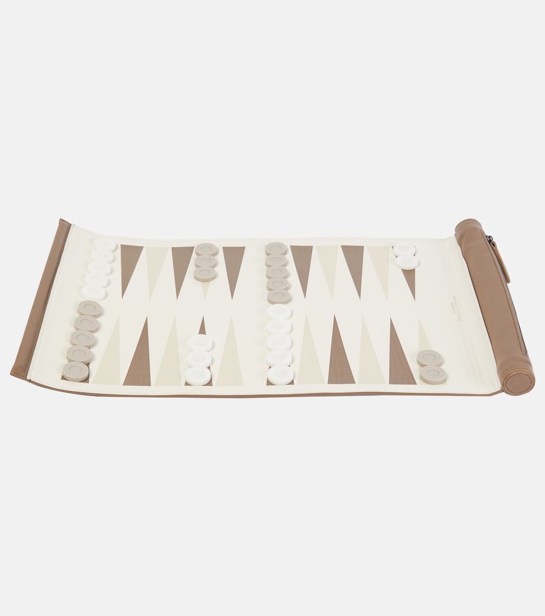 Portable leather backgammon set | Brunello Cucinelli